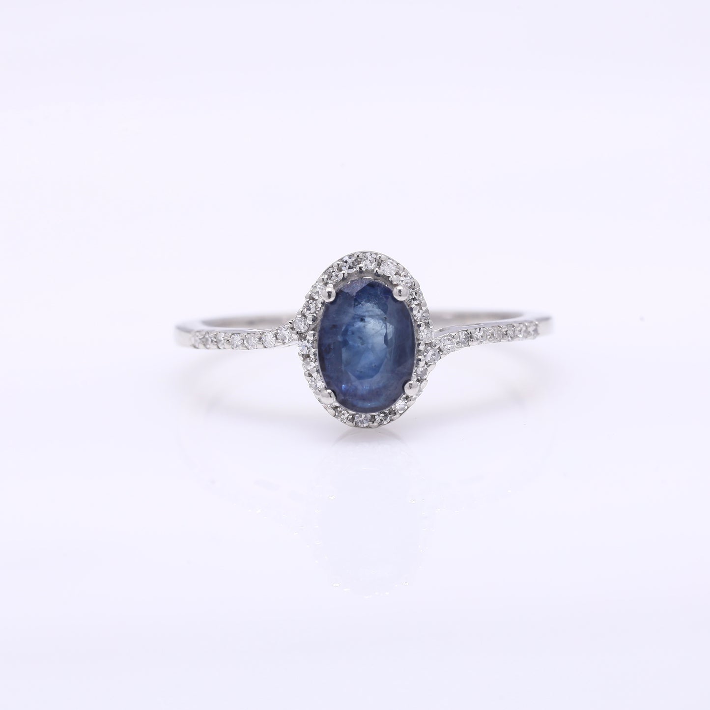1.44 Ct Oval Mixed Cut Natural Sapphire 950 Platinum Ring