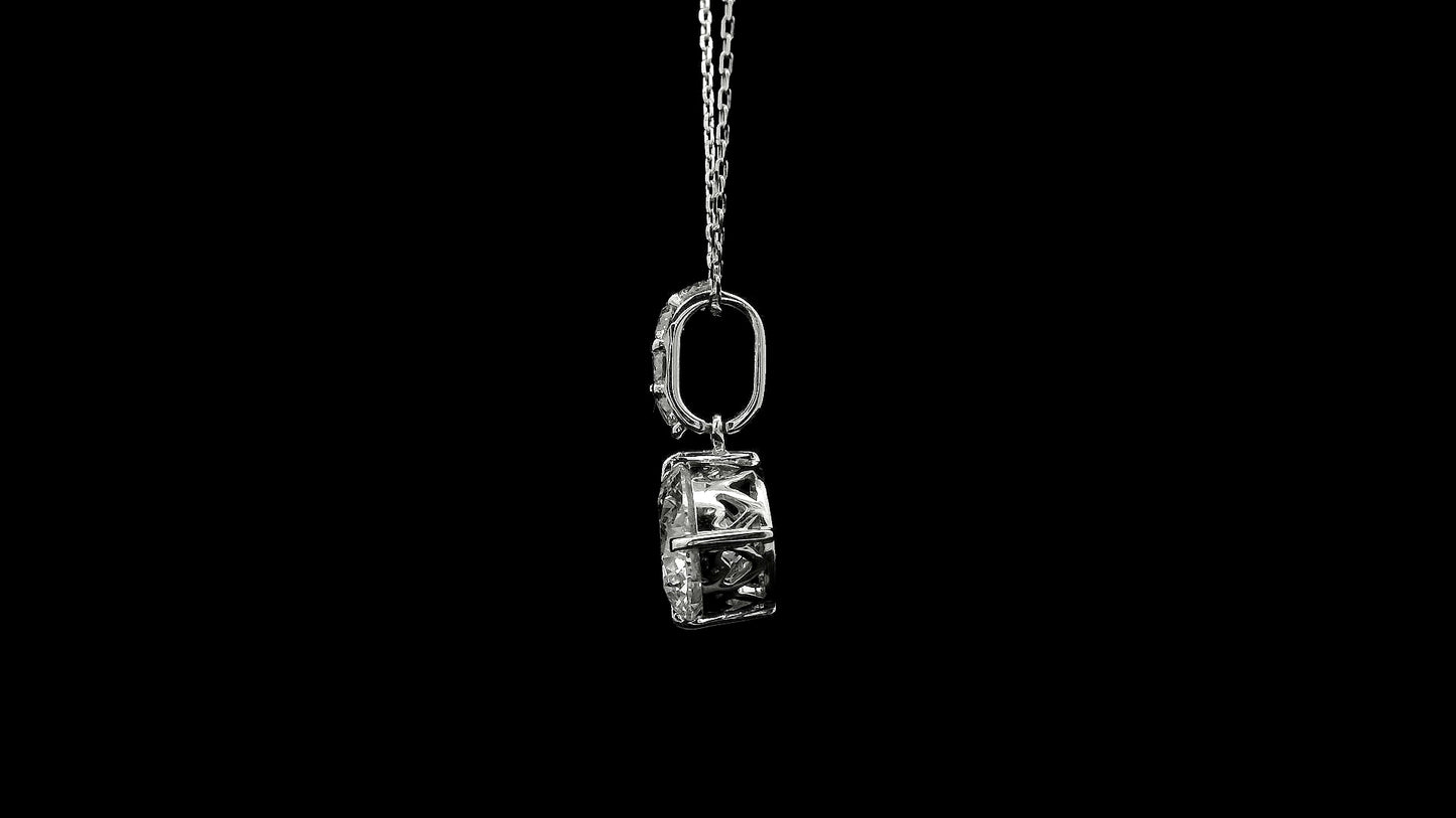 1.99 Ct Round Lab Grown Diamond 14K Gold Pendant