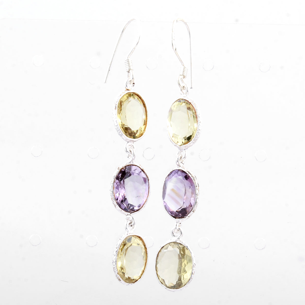 10.40 Ct Amethyst 925 Sterling Silver Earrings