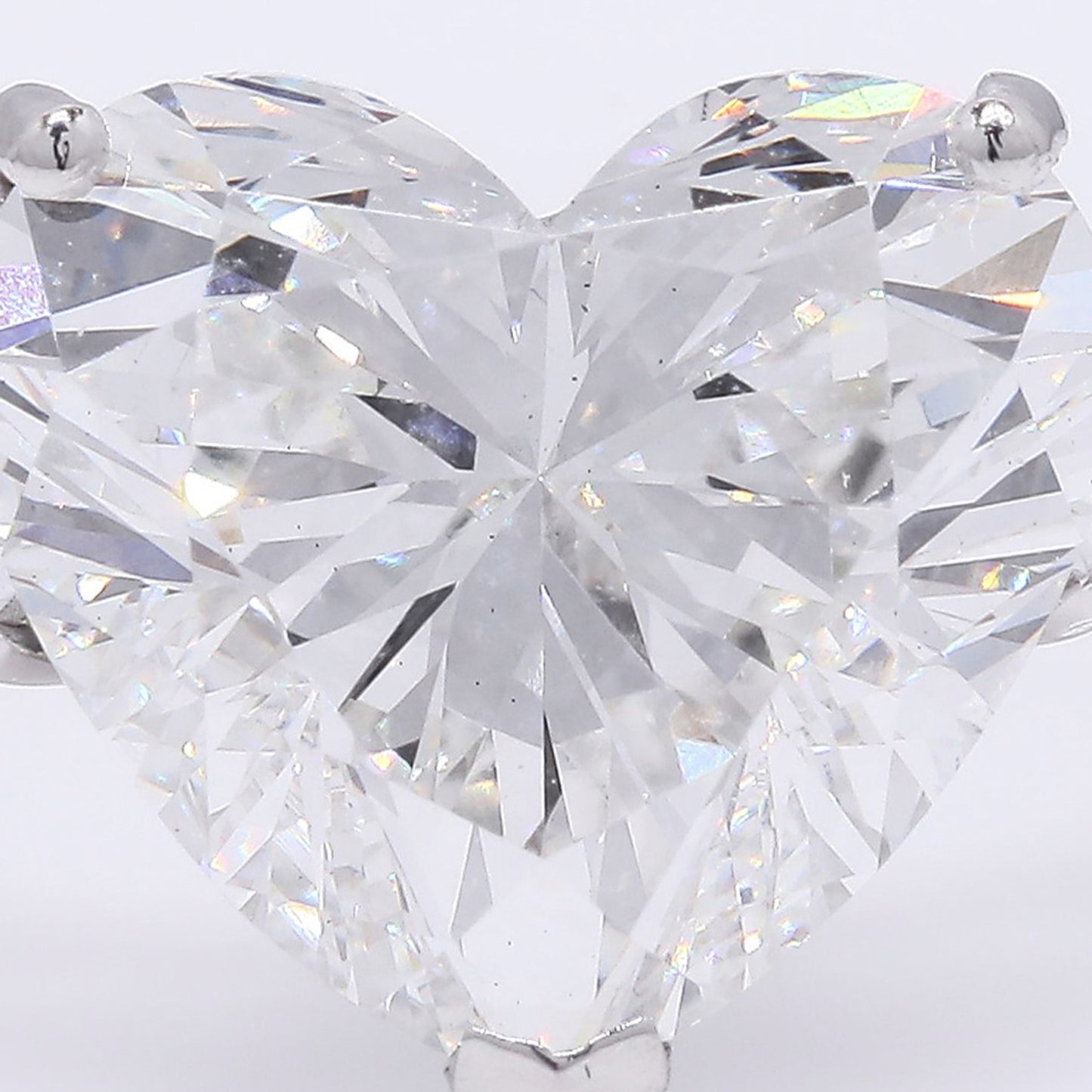 4.22 Ct Heart Brilliant Lab Grown Diamond 950 Platinum Ring
