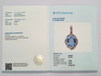 2.06 Ct Oval Mixed Cut Natural Aquamarine 14K Gold Pendant
