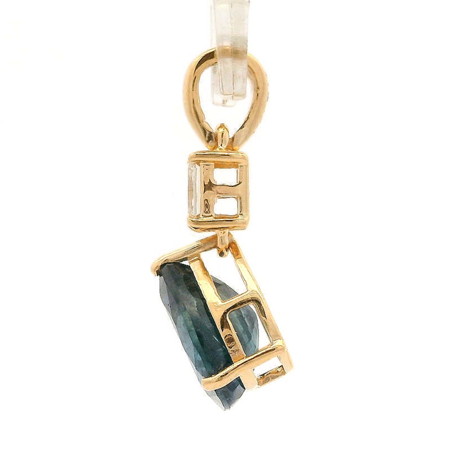 2.30 Ct Pear Sapphire 14K Gold Pendant