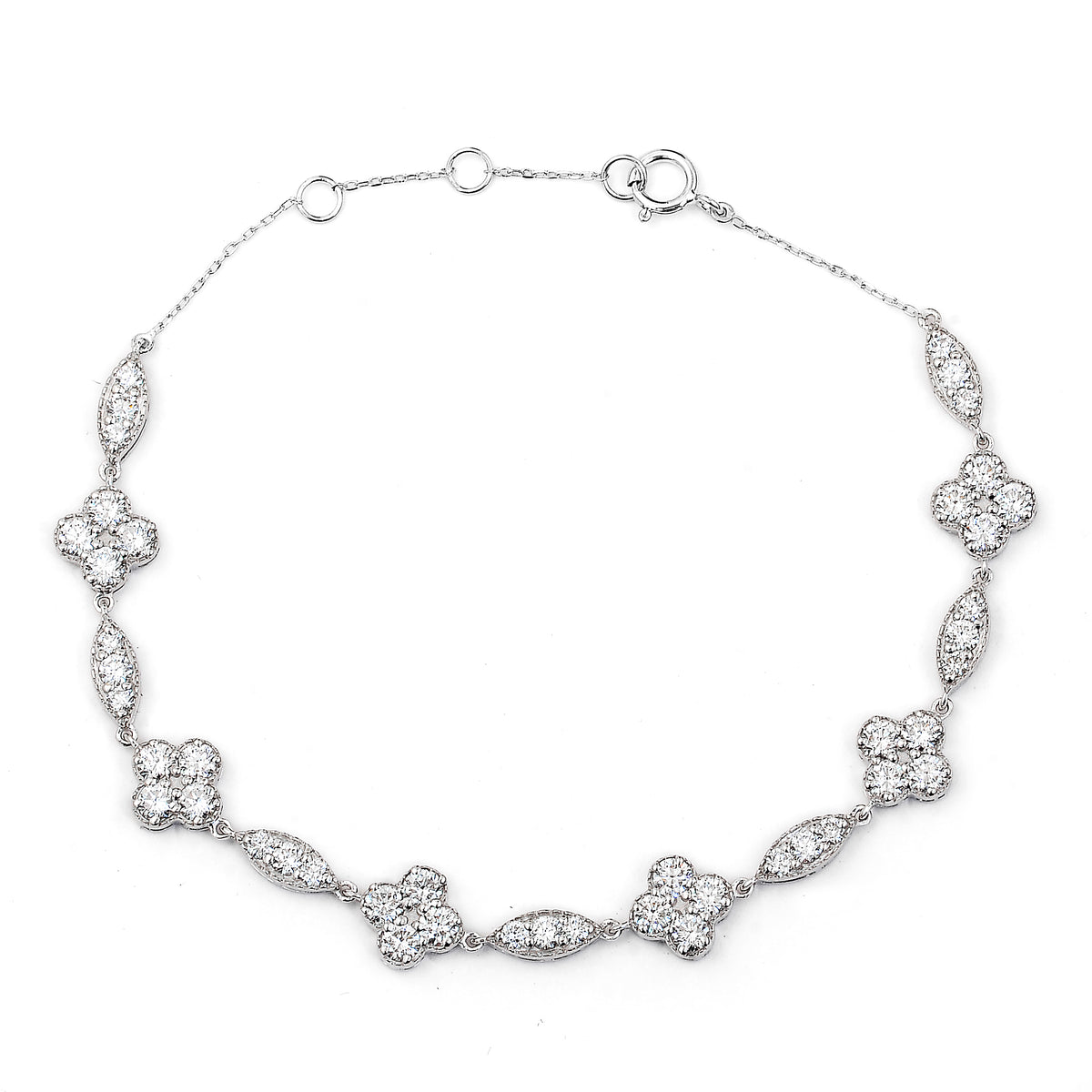 2.43 Carats Lab Grown Diamond 14K Gold Bracelet