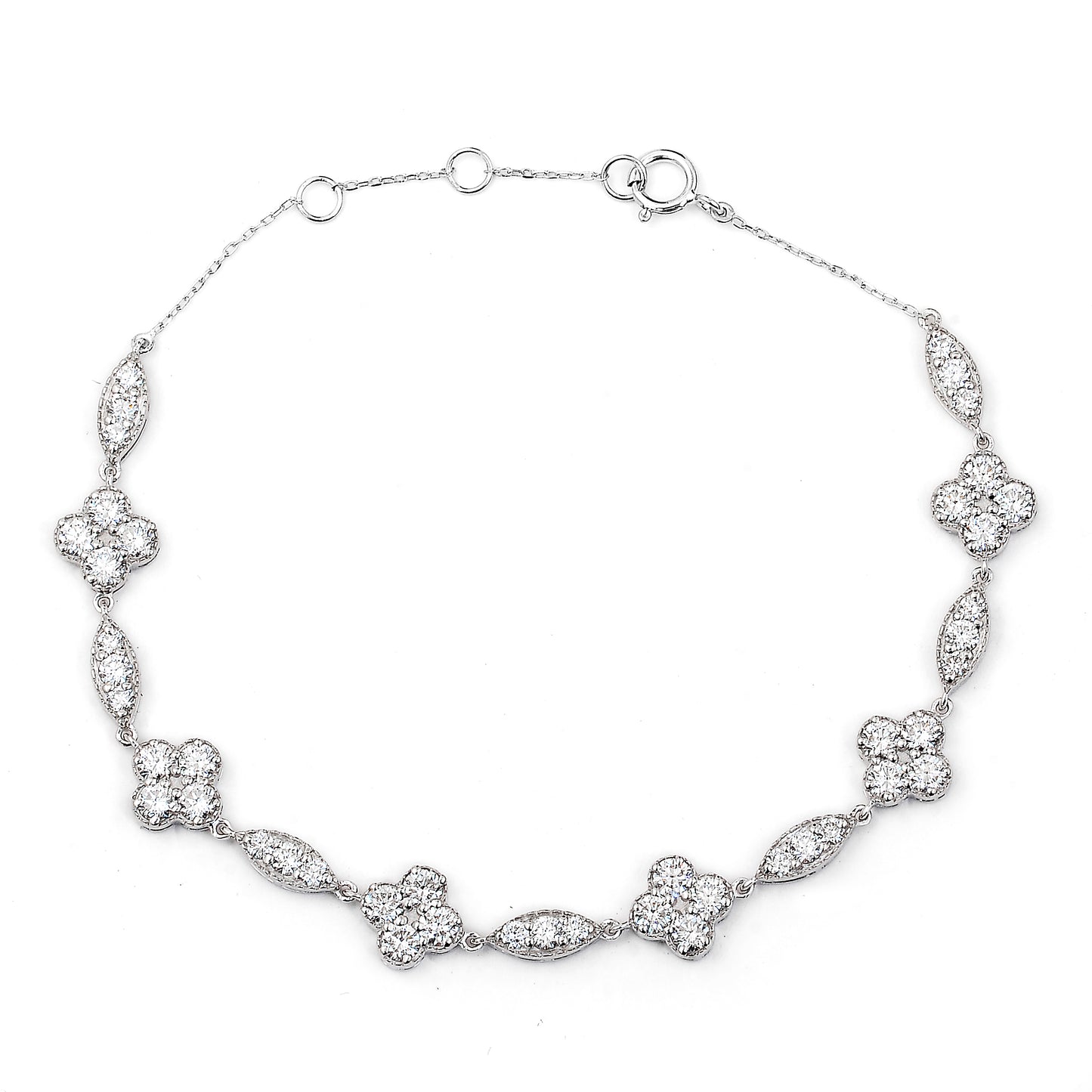 2.43 Carats Lab Grown Diamond 14K Gold Bracelet