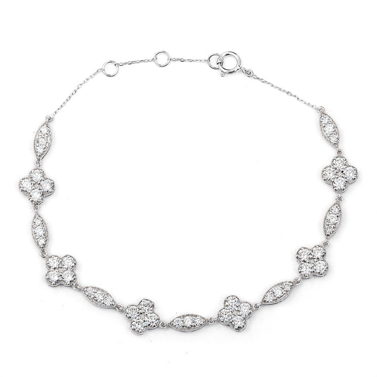 2.43 Carats Lab Grown Diamond 14K Gold Bracelet