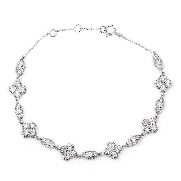 2.43 Carats Lab Grown Diamond 14K Gold Bracelet