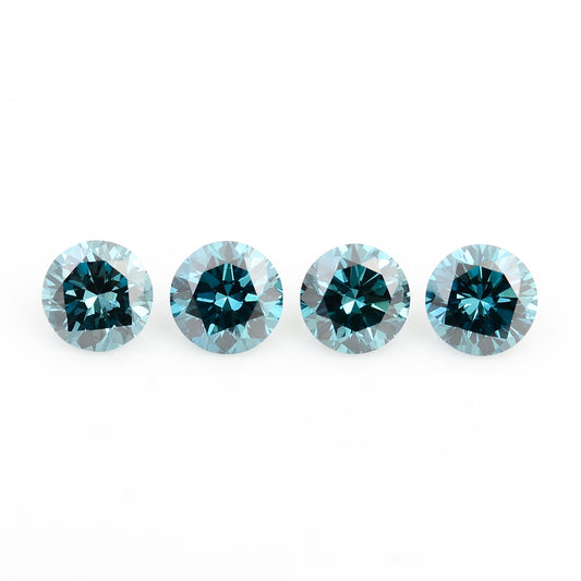 0.76 Blue Diamond Round Loose Gemstone
