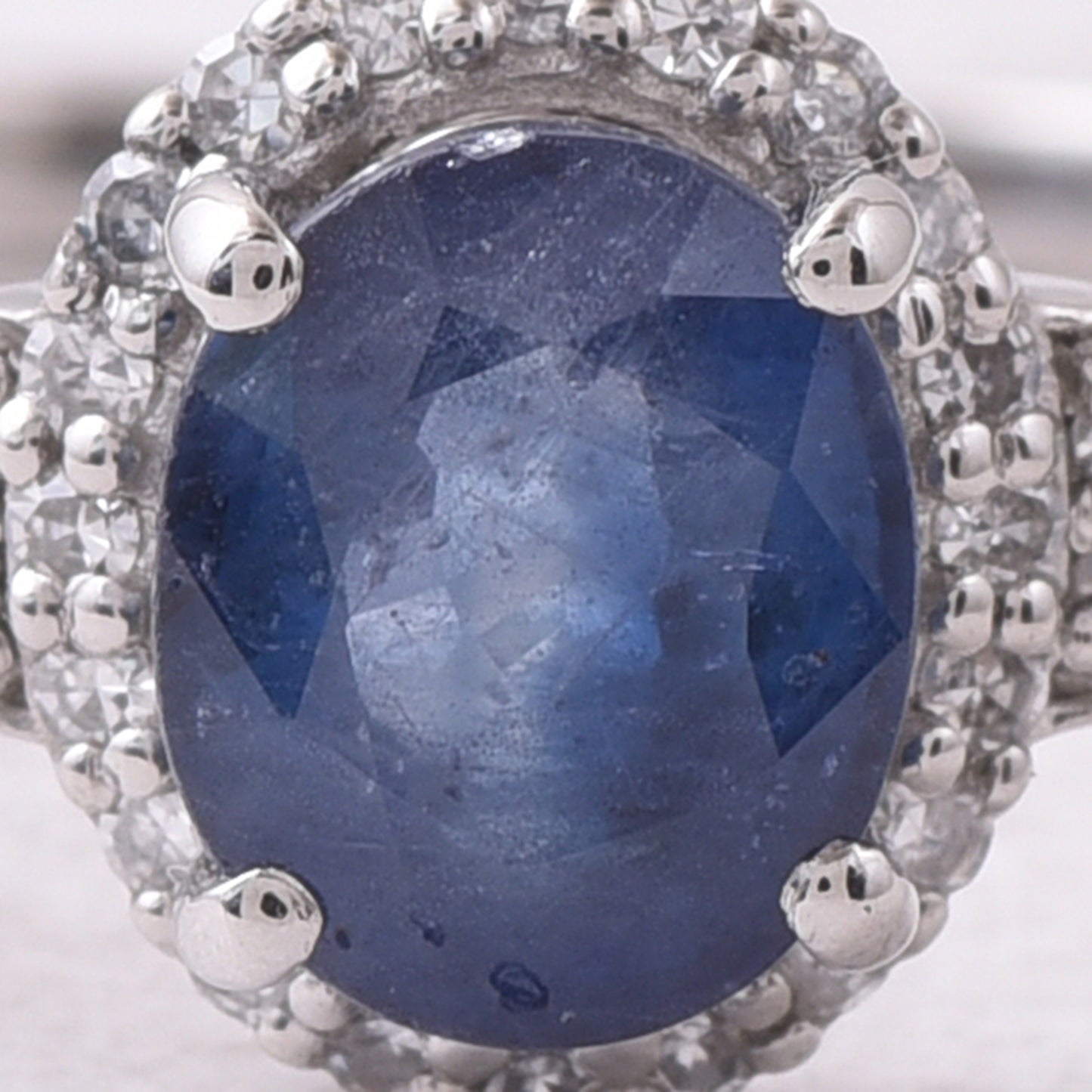 1.18 Ct Oval Mixed Cut Natural Sapphire 950 Platinum Ring