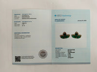 2.19 Ct Marquise Mixed Cut Natural Emerald 14K Gold Earrings