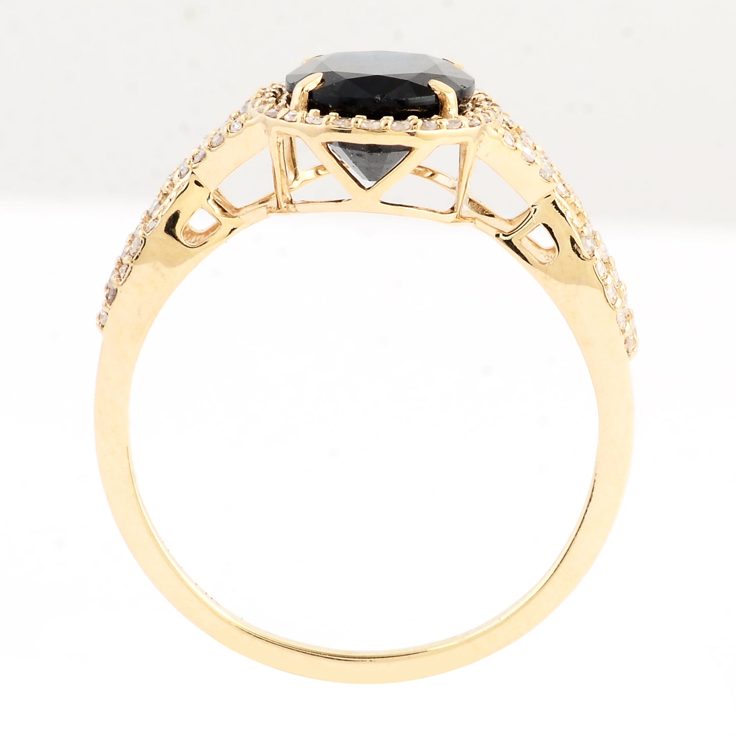 2.50 Ct Oval Mixed Cut Natural Corundum Sapphire 14K Gold Ring