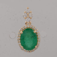 1.65 Ct Oval Emerald 9K Gold Pendant