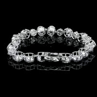 20.69 Ct Round Lab Grown Diamond 14K Gold Bracelet