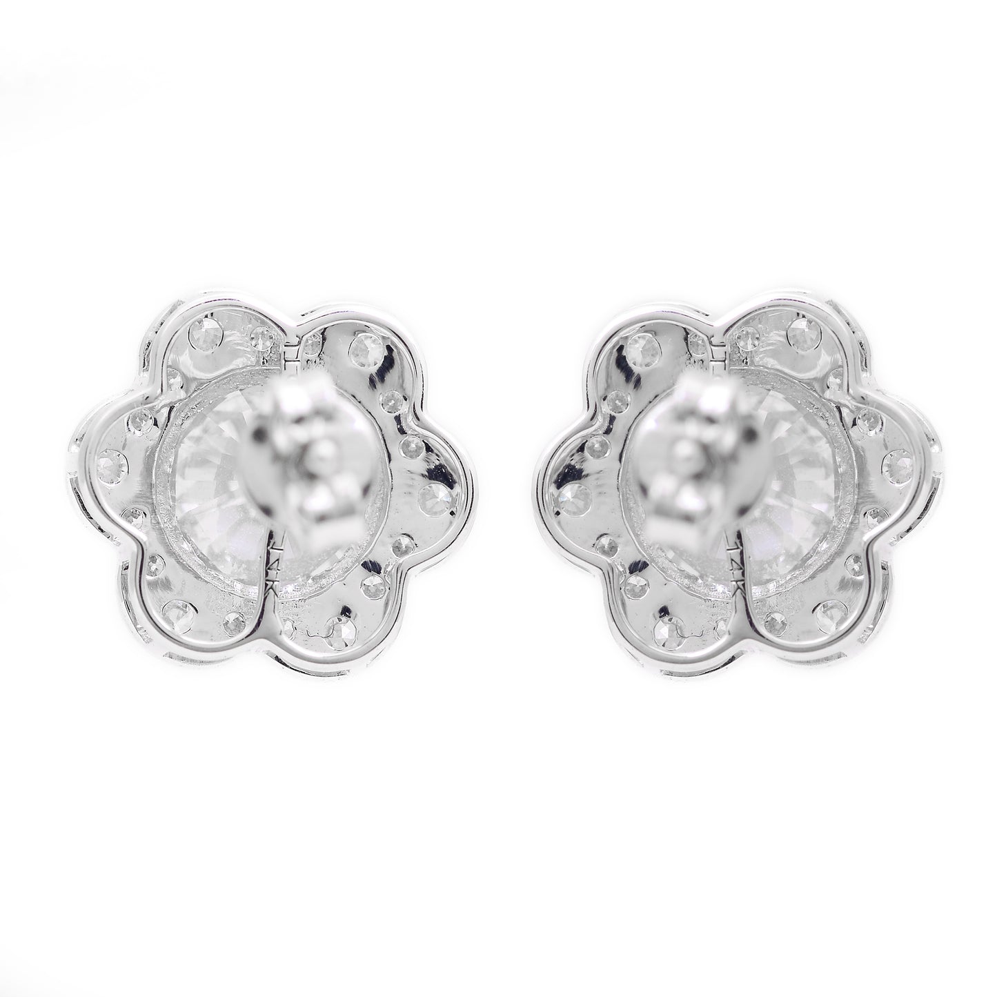 3.91 Carats Lab Grown Diamond 14K Gold Earrings