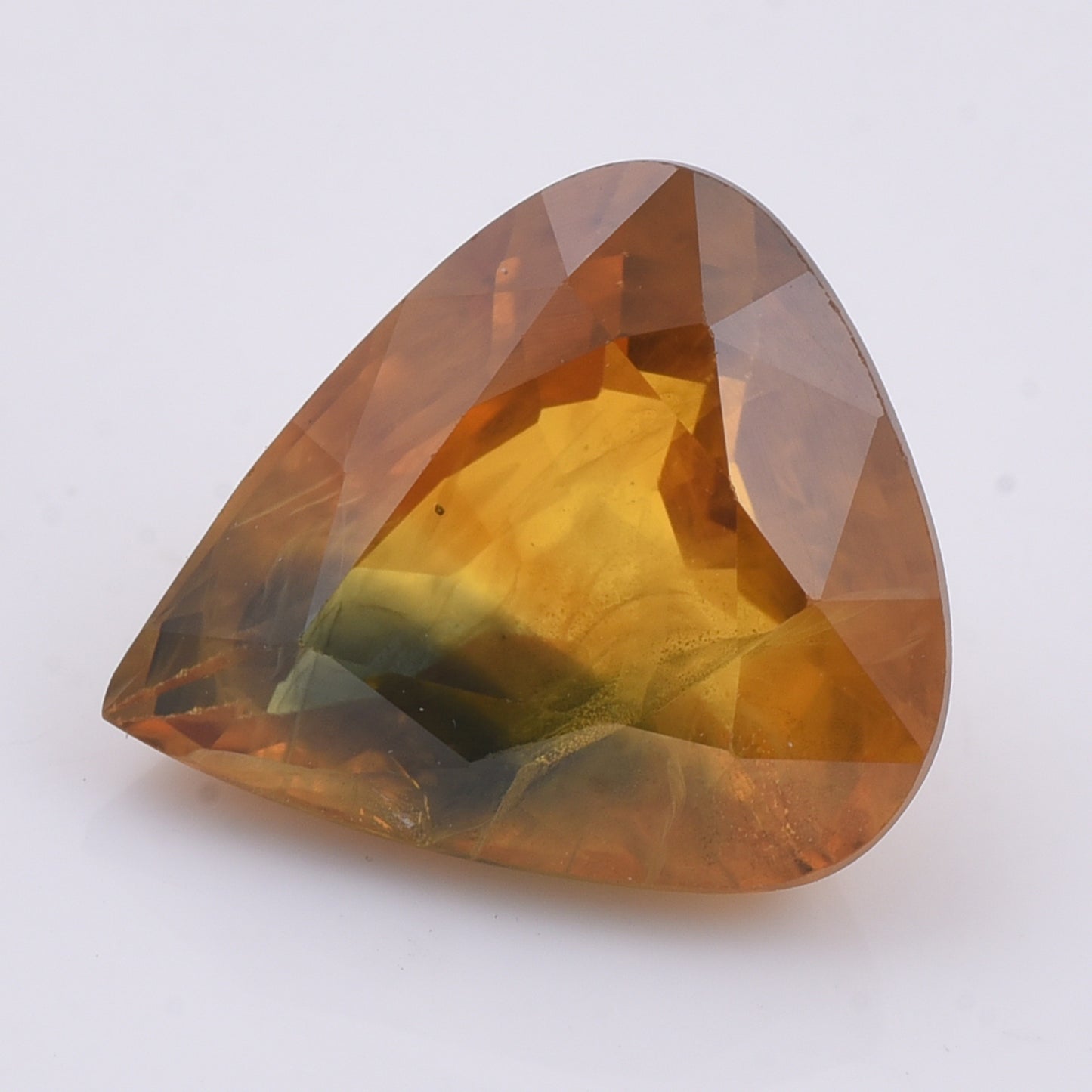 4.64 Natural Corundum Yellow Sapphire Pear Mixed Cut Gemstone