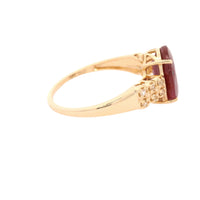 3.59 Ct Oval Ruby 14K Gold Ring