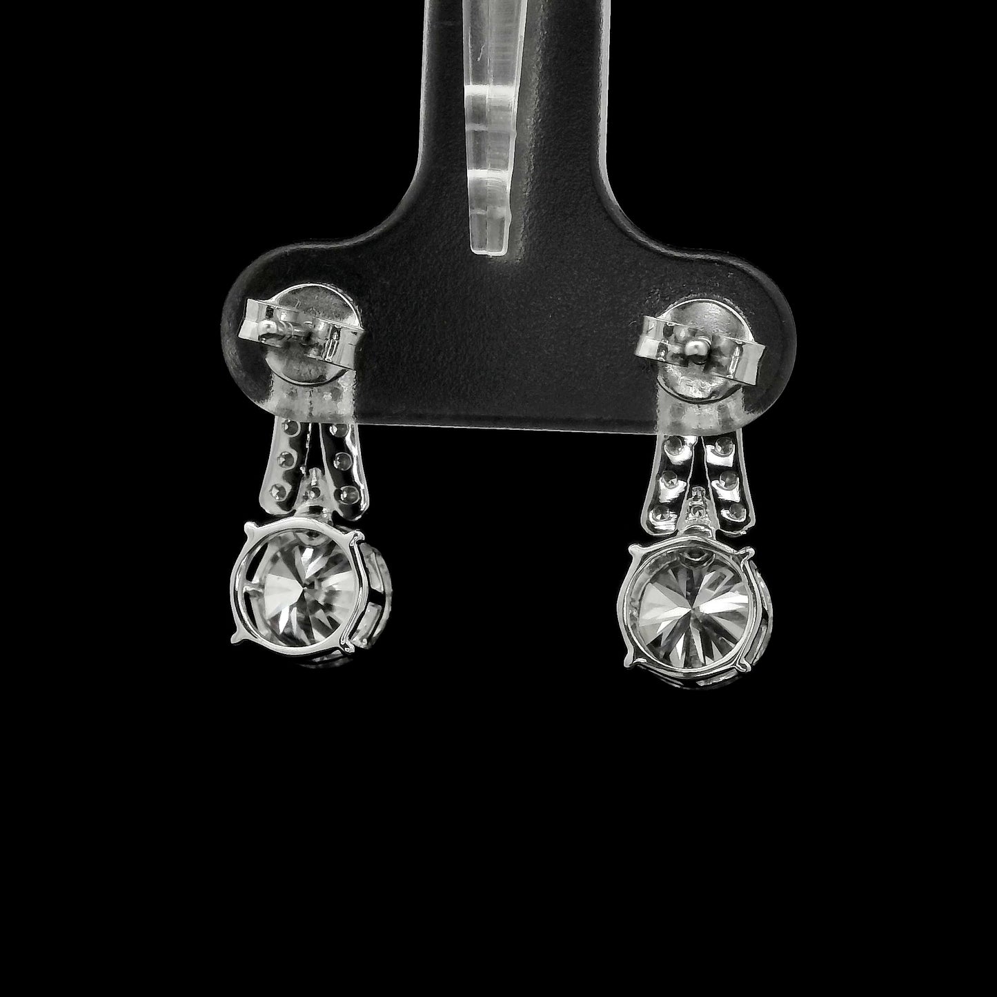 3.58 Carats Lab Grown Diamond 14K Gold Earrings