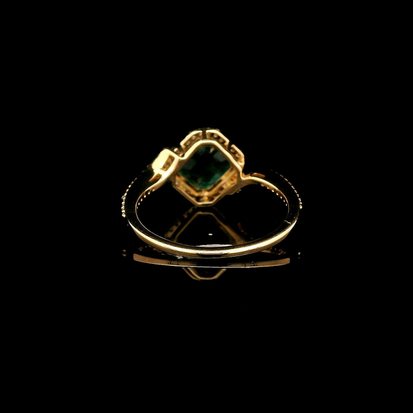 1.79 Ct Octagon Step Cut Natural Emerald 14K Gold Ring