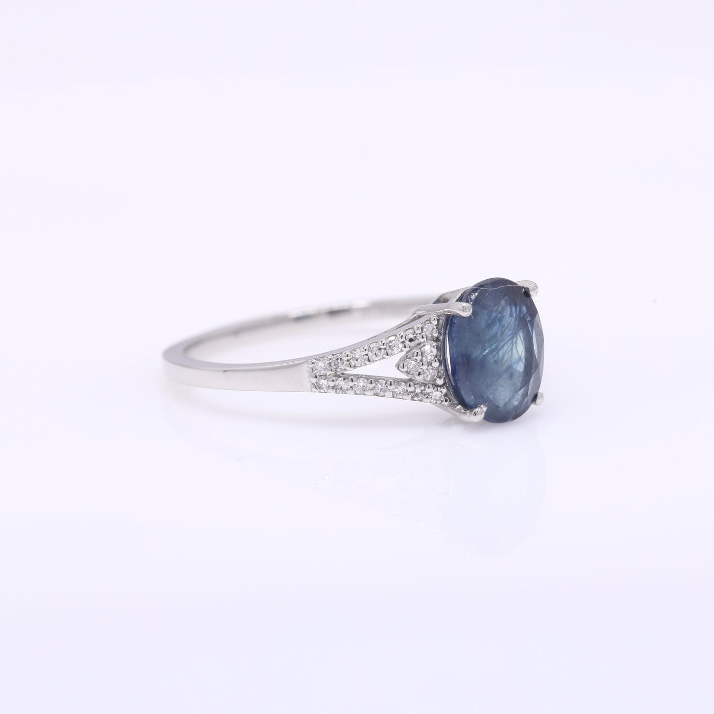 1.94 Ct Oval Mixed Cut Natural Sapphire 950 Platinum Ring