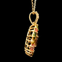 2.68 Ct Oval Tourmaline 14K Gold Pendant