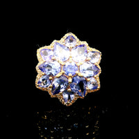 3.47 Ct Pear Tanzanite 14K Gold Ring