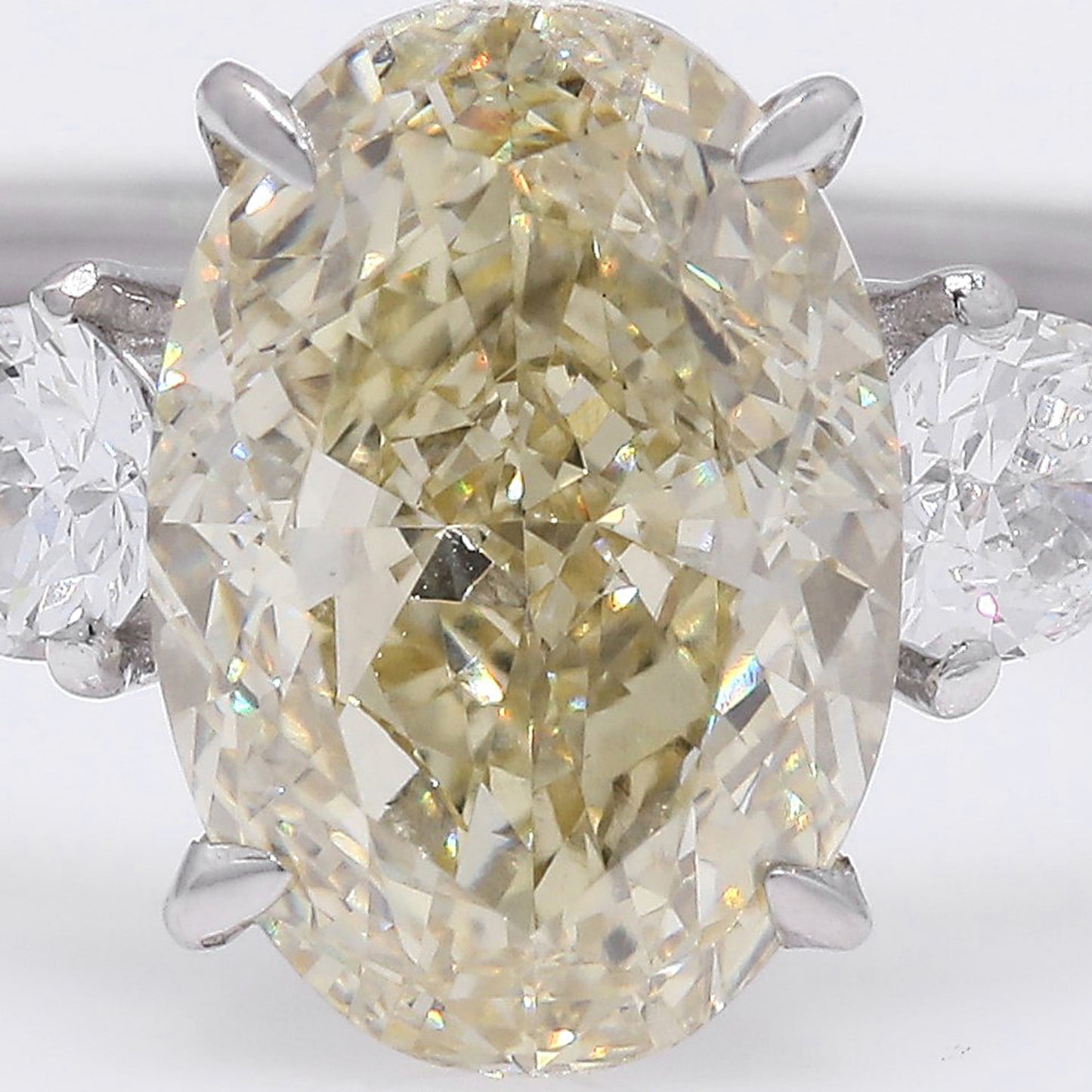 2.53 Ct Oval Brilliant Lab Grown Diamond 950 Platinum Ring