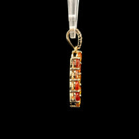 2.50 Ct Round Multi Sapphire 14K Gold Pendant