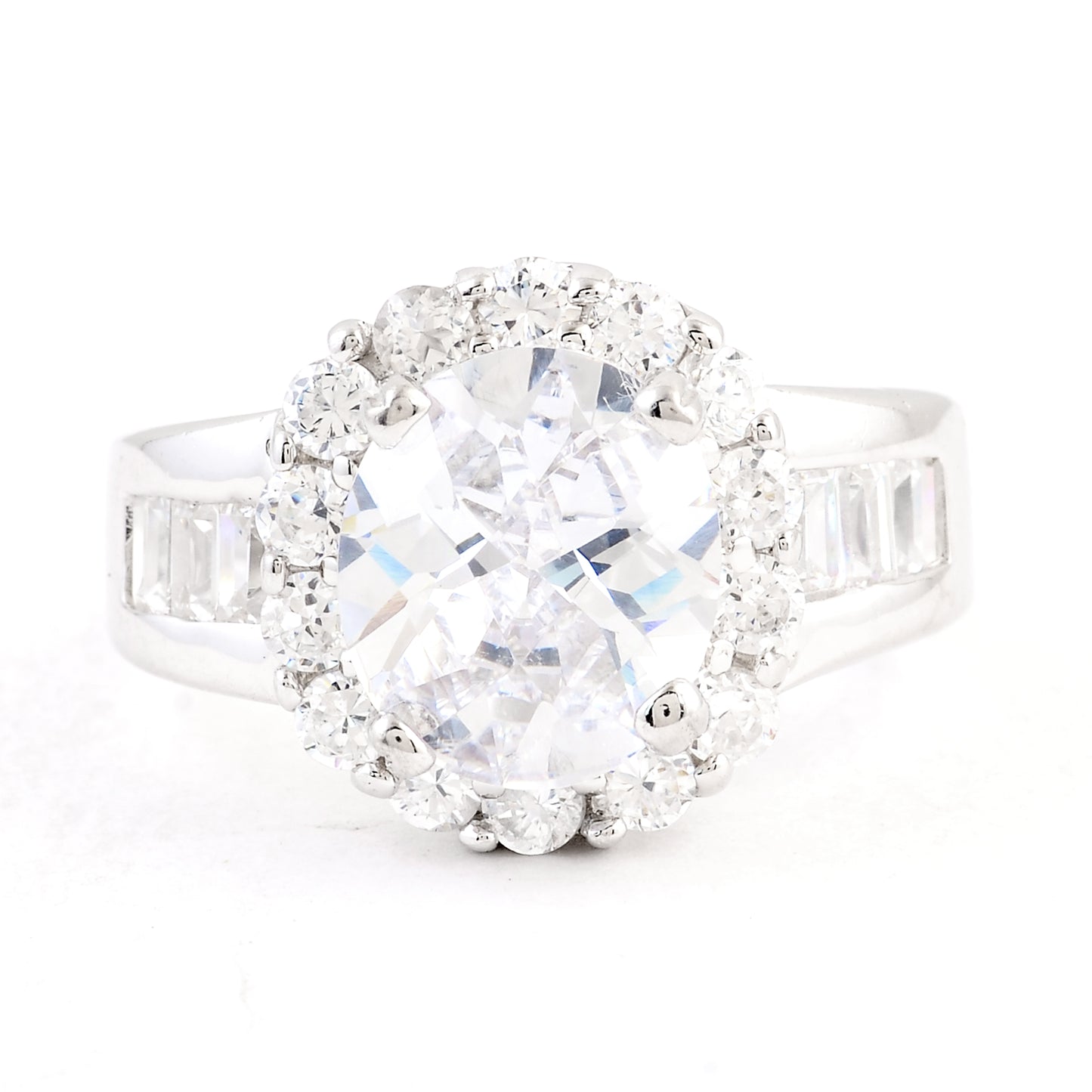15.86 Ct Cubic Zirconia 925 Sterling Silver Ring