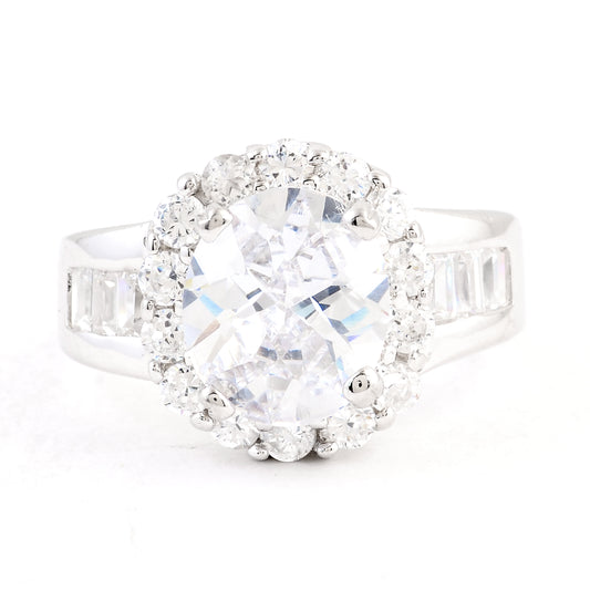 15.86 Ct Cubic Zirconia 925 Sterling Silver Ring