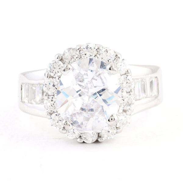 15.86 Ct Cubic Zirconia 925 Sterling Silver Ring