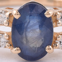 1.26 Ct Oval Natural Sapphire 14K Gold Ring