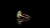 2.71 Ct Oval Natural Emerald 14K Gold Ring