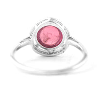 2.36 Ct Round Mixed Cut Natural Tourmaline 950 Platinum Ring
