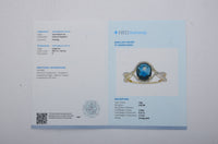 2.34 Ct Oval Mixed Cut Natural Sapphire 14K Gold Ring