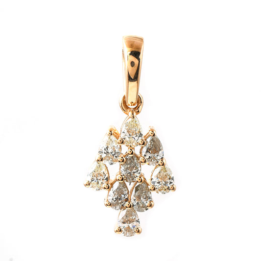 0.43 Ct Pear Diamond 14K Gold Pendant