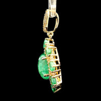 2.51 Ct Oval Emerald 14K Gold Pendant