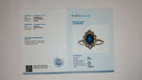 1.81 Ct Oval Mixed Cut Natural Sapphire 14K Gold Ring