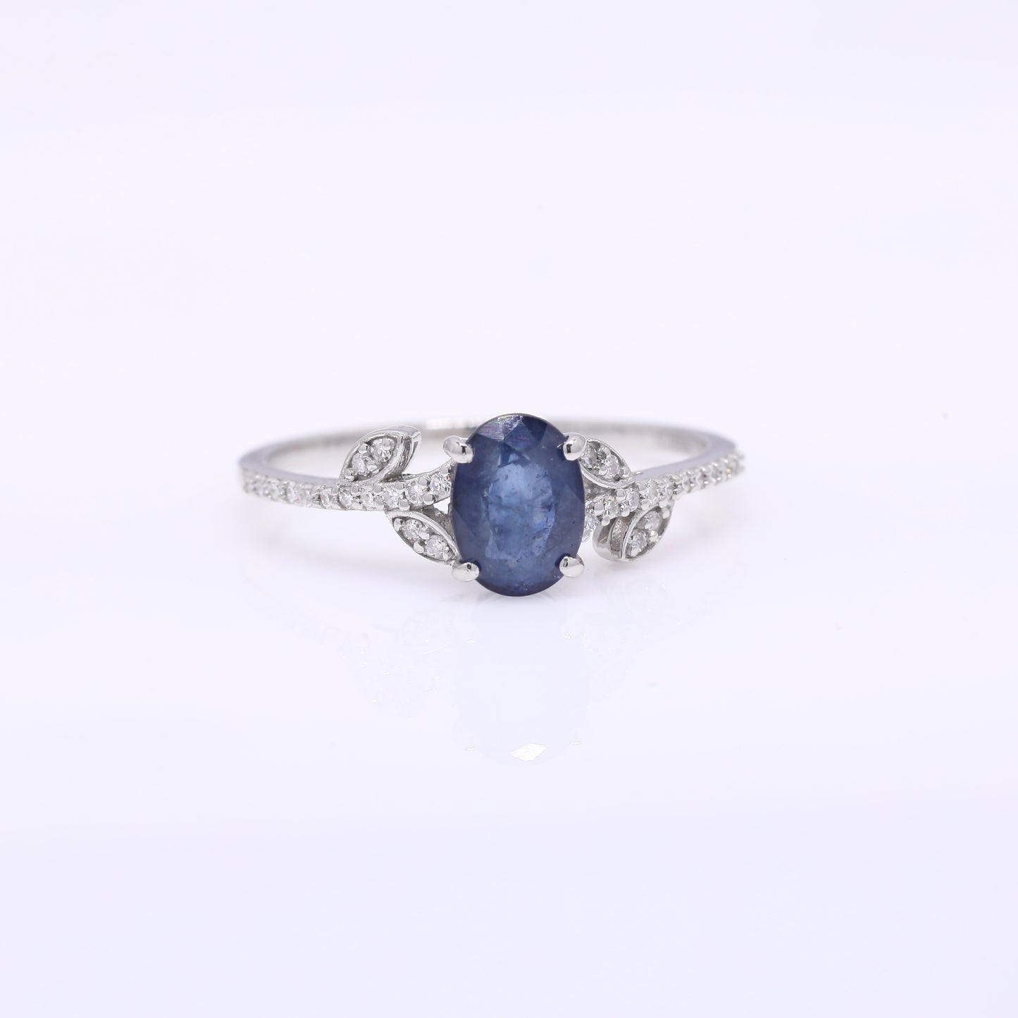 1.34 Ct Oval Mixed Cut Natural Sapphire 950 Platinum Ring