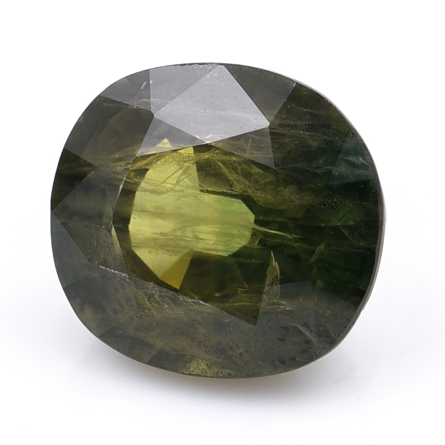 7.99 Natural Corundum Green Sapphire Rectangular Cushion Mixed Cut Gemstone