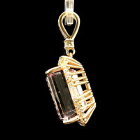 6.27 Ct Cushion Kunzite 14K Gold Pendant