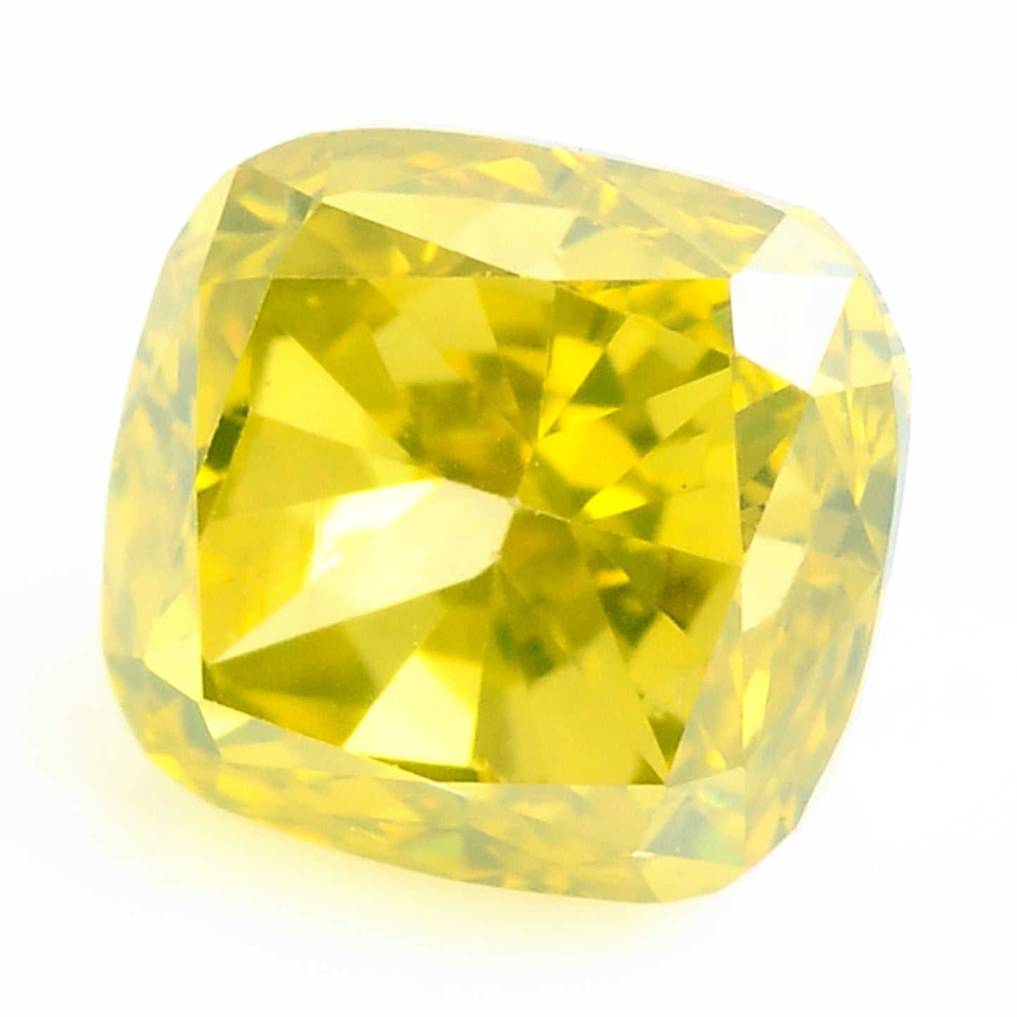 0.31 Carat Yellow Diamond Cushion Loose Gemstone