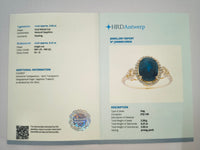 3.13 Ct Oval Natural Sapphire 14K Gold Ring