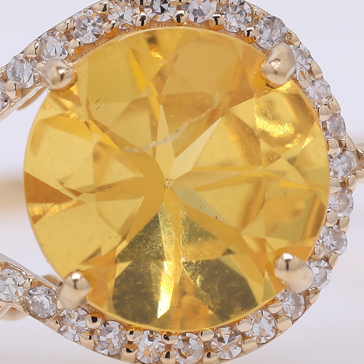 1.34 Ct Round Mixed Cut Natural Fire Opal 14K Gold Ring