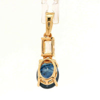 1.86 Ct Oval Sapphire 14K Gold Pendant