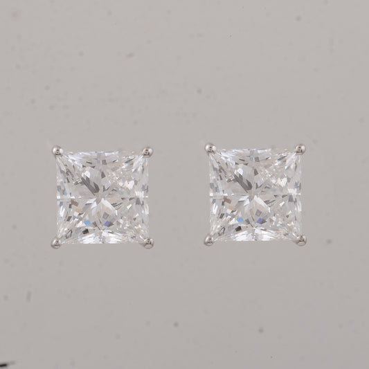 4.06 Carats Lab Grown Diamond 14K Gold Earrings