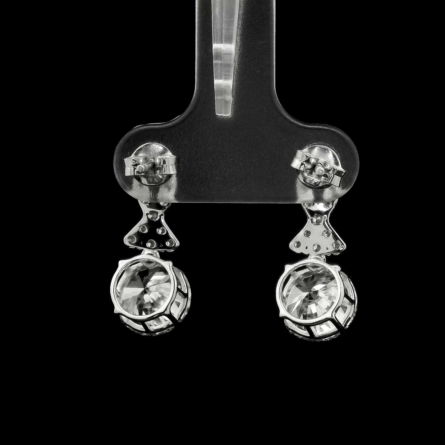 4.44 Ct Round Lab Grown Diamond 14K Gold Earrings