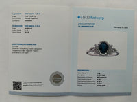 1.43 Ct Oval Mixed Cut Natural Sapphire 950 Platinum Ring
