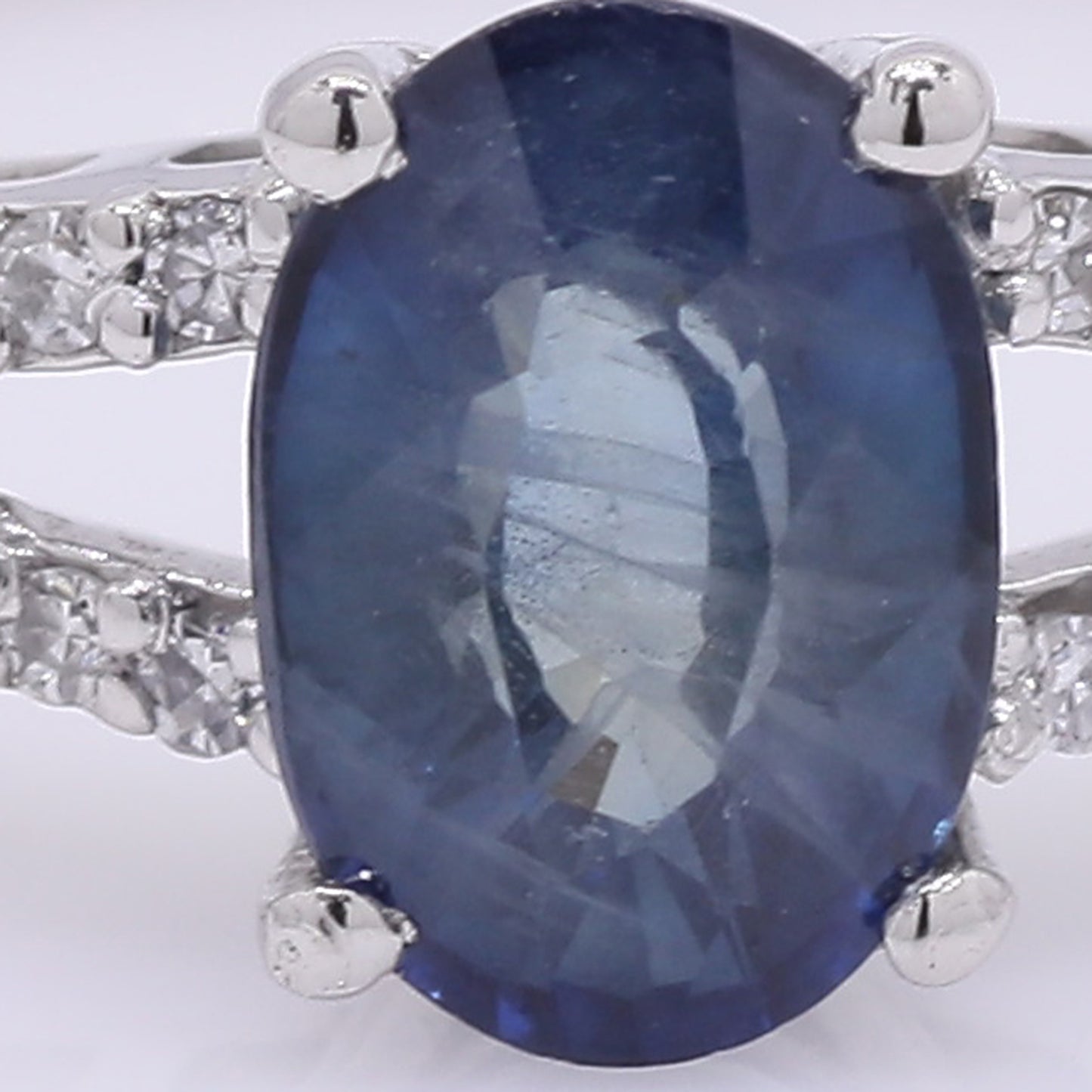 1.13 Ct Oval Mixed Cut Natural Sapphire 950 Platinum Ring