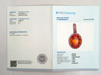 1.81 Ct Oval Mixed Cut Natural Fire Opal 14K Gold Pendant