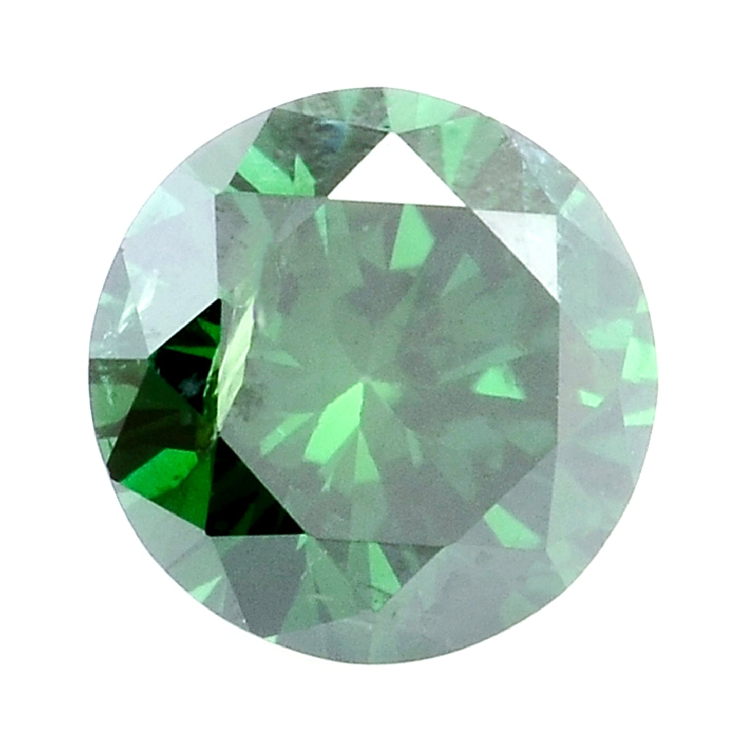 0.24 Green Diamond Round Loose Gemstone