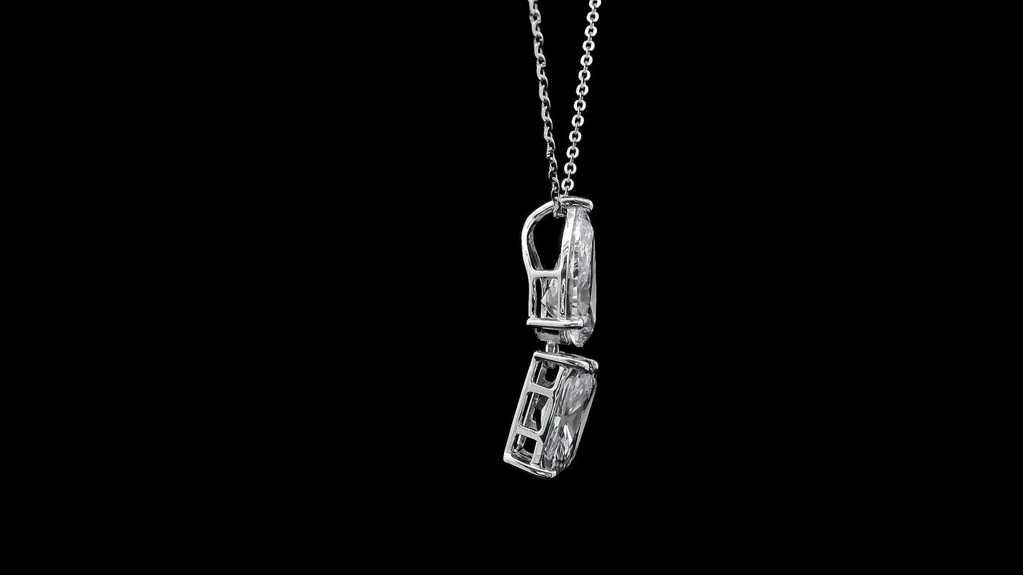 3.27 Carats Lab Grown Diamond 14K Gold Pendant